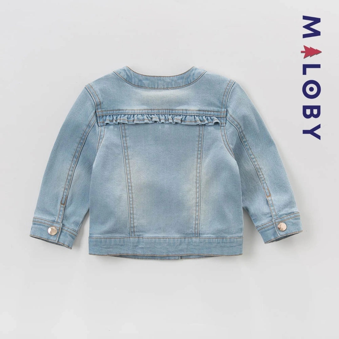 Veste en jean pour fille, confortable et anti-allergique, idéale pour les enfants