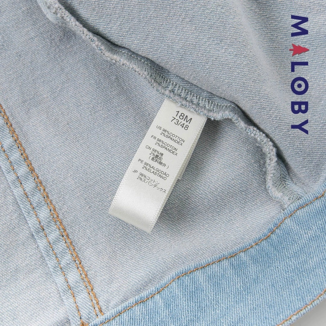 Veste en jean pour fille, confortable et anti-allergique, idéale pour les enfants