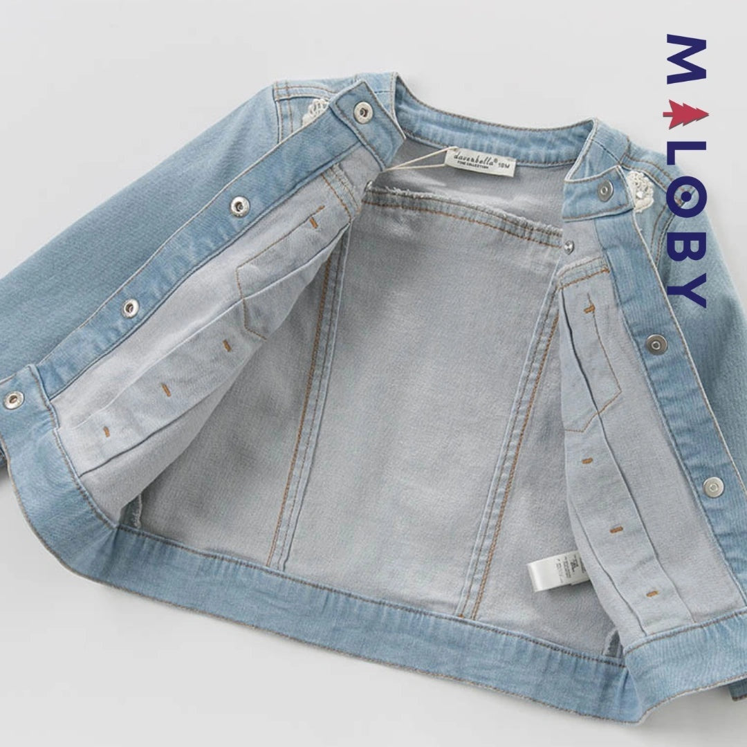 Veste en jean pour fille, confortable et anti-allergique, idéale pour les enfants