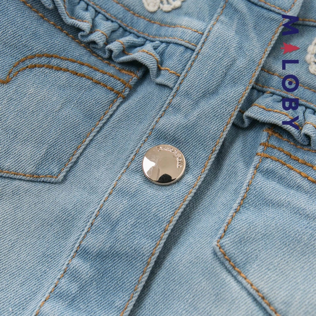 Veste en jean pour fille, confortable et anti-allergique, idéale pour les enfants