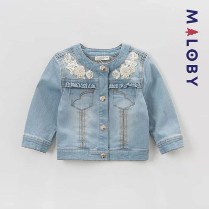 Veste en jean pour fille, confortable et anti-allergique, idéale pour les enfants
