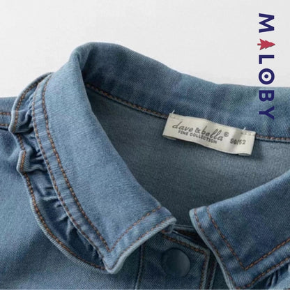 Veste en jean fantaisie enfant fille bleu de MALOBY - vêtements confortables et anti-allergiques