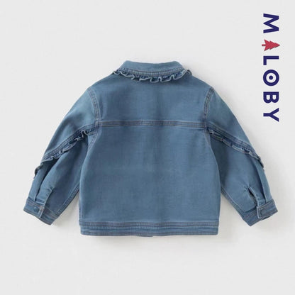 Veste en jean fantaisie enfant fille bleu de MALOBY - vêtements confortables et anti-allergiques