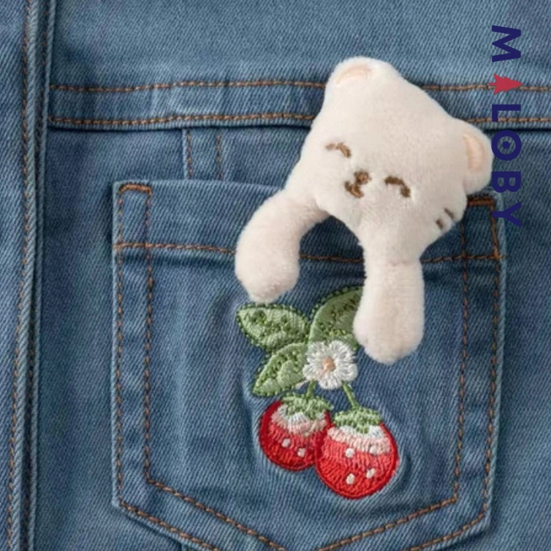 Veste en jean fantaisie enfant fille bleu de MALOBY - vêtements confortables et anti-allergiques