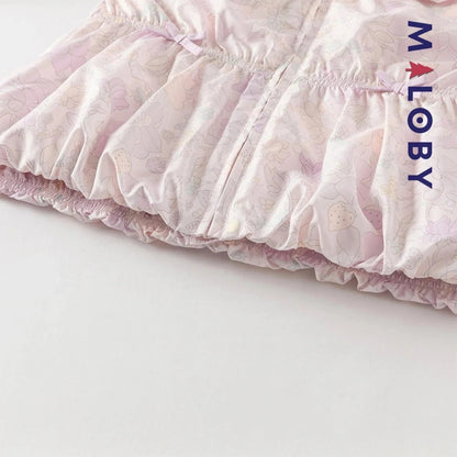 Veste mi-saison imprimé floral rose pour fille - élégante et confortable