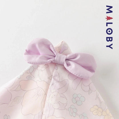 Veste mi-saison imprimé floral rose pour fille - élégante et confortable