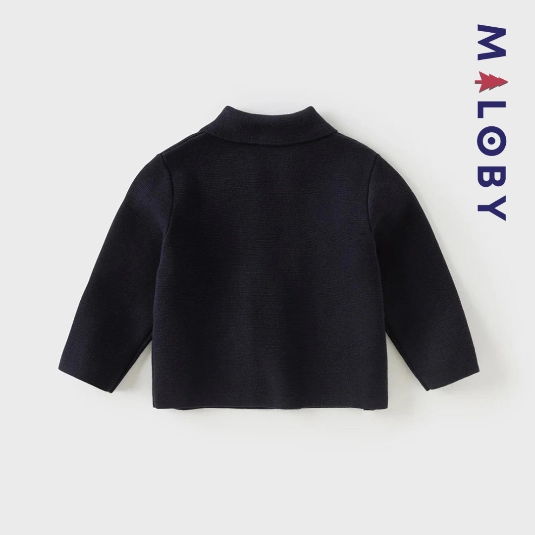 Veste en pur coton marine pour garçon, idéale pour les enfants, vêtements anti-allergiques