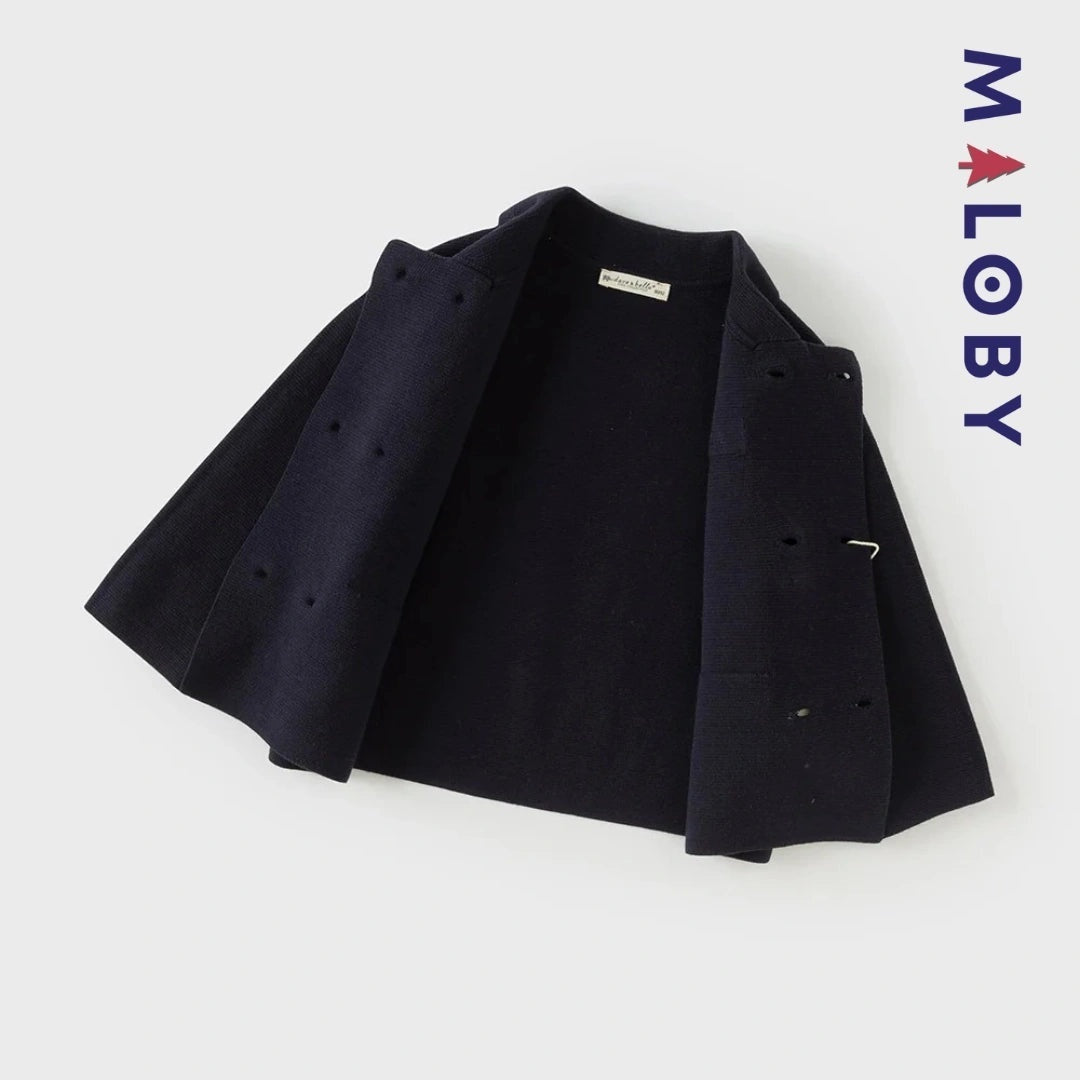 Veste en pur coton marine pour garçon, idéale pour les enfants, vêtements anti-allergiques