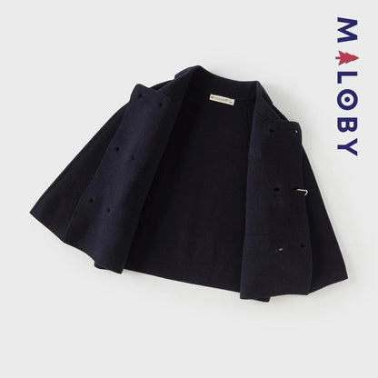 Veste en pur coton marine pour garçon, idéale pour les enfants, vêtements anti-allergiques