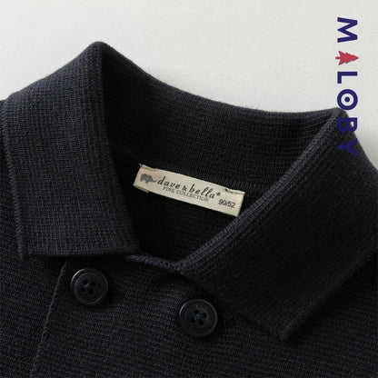 Veste en pur coton marine pour garçon, idéale pour les enfants, vêtements anti-allergiques