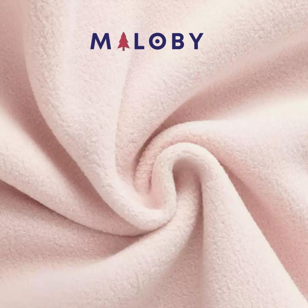 Veste sans manches en sherpa enfant fille rose, idéale pour les vêtements anti-allergiques.