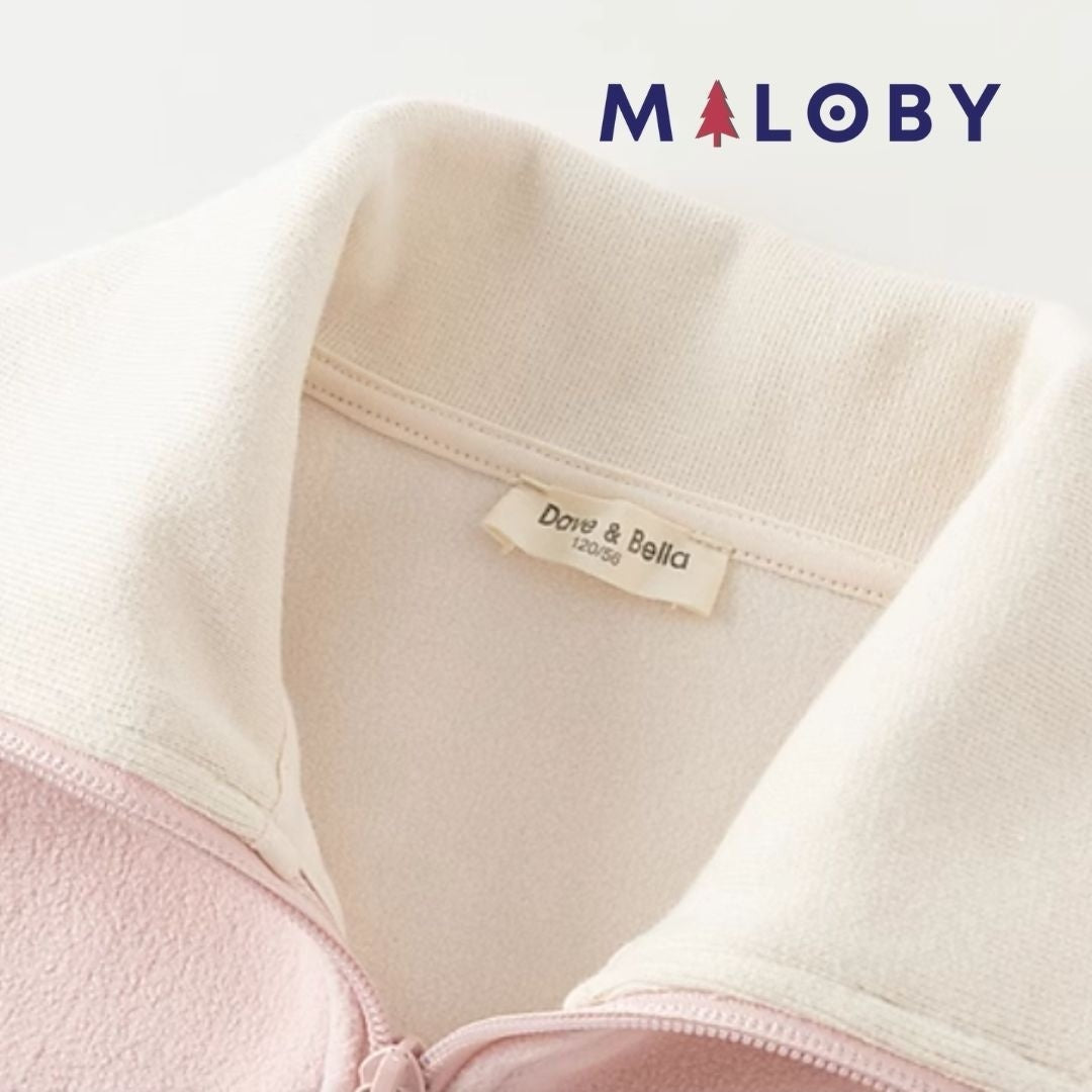 Veste sans manches en sherpa enfant fille rose, idéale pour les vêtements anti-allergiques.