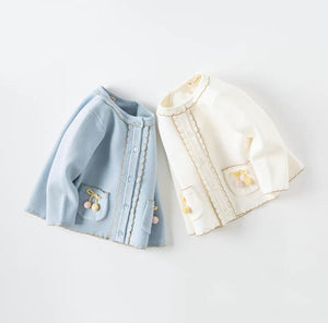 Cardigan à motif doré- Fille -robes et ensembles pour filles, bébés et garcons - MALOBY