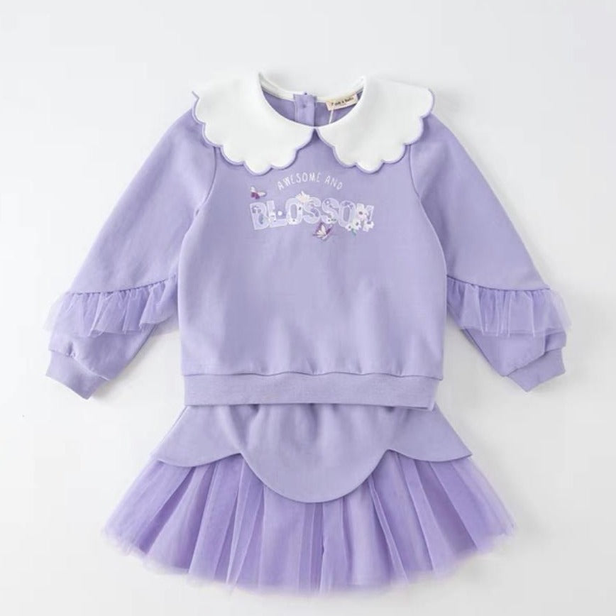 Ensemble Sweat & jupe à volants -fille -robes et ensembles pour filles, bébés et garcons - MALOBY