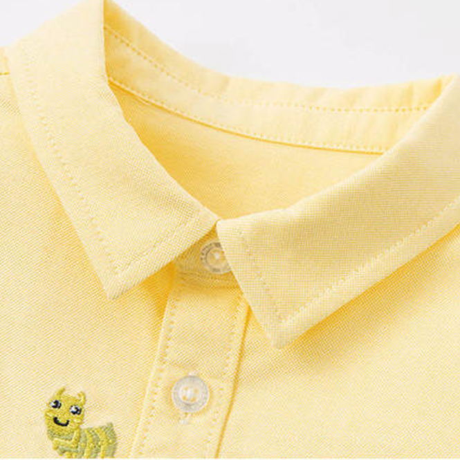 Chemise pour garçon à manches longues couleur Jaune -robes et ensembles pour filles, bébés et garcons - MALOBY