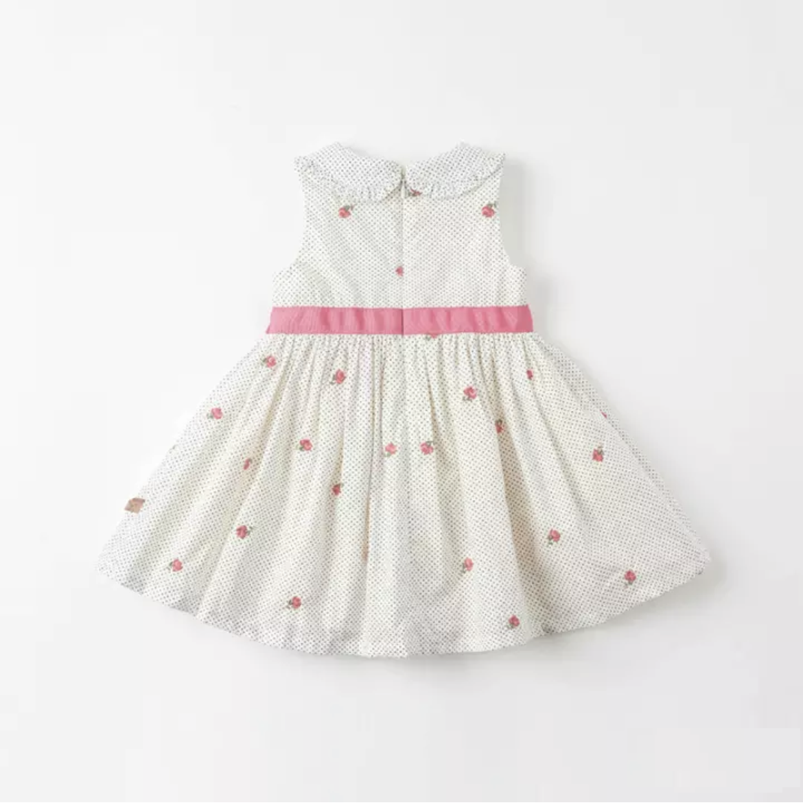 Robe à pois avec broderie Florale -robes et ensembles pour filles, bébés et garcons - MALOBY