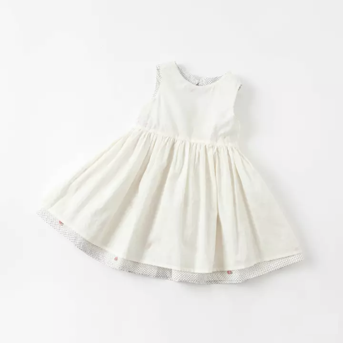 Robe à pois avec broderie Florale -robes et ensembles pour filles, bébés et garcons - MALOBY