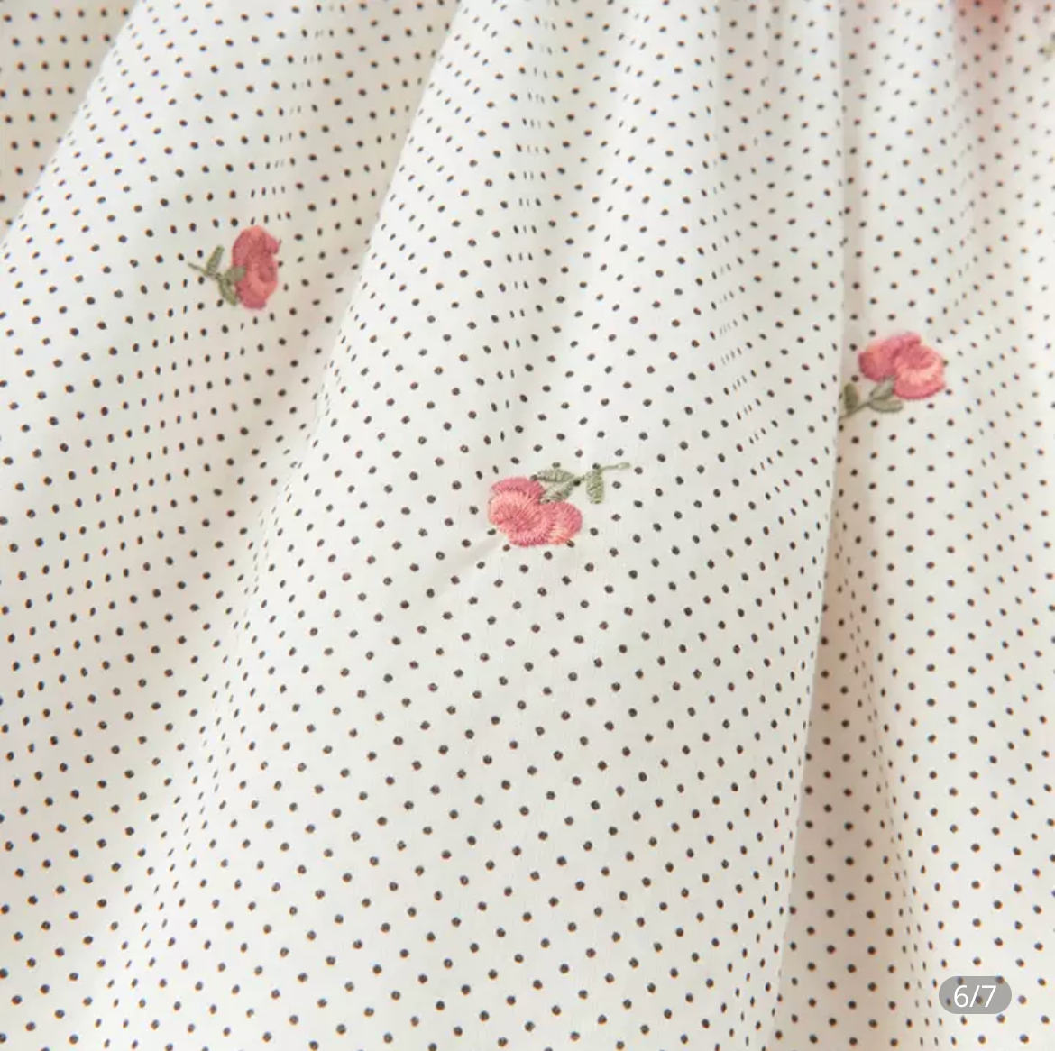 Robe à pois avec broderie Florale -robes et ensembles pour filles, bébés et garcons - MALOBY