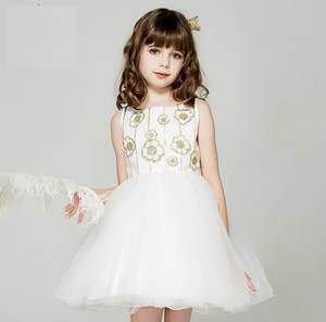 Robe brodée de Cérémonie -robes et ensembles pour filles, bébés et garcons - MALOBY