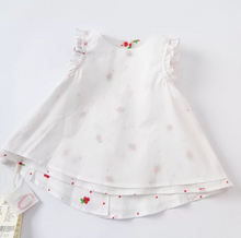 Charger l&#39;image dans la galerie, Ensemble Blouse et Short imprimé petites fraises -robes et ensembles pour filles, bébés et garcons - MALOBY
