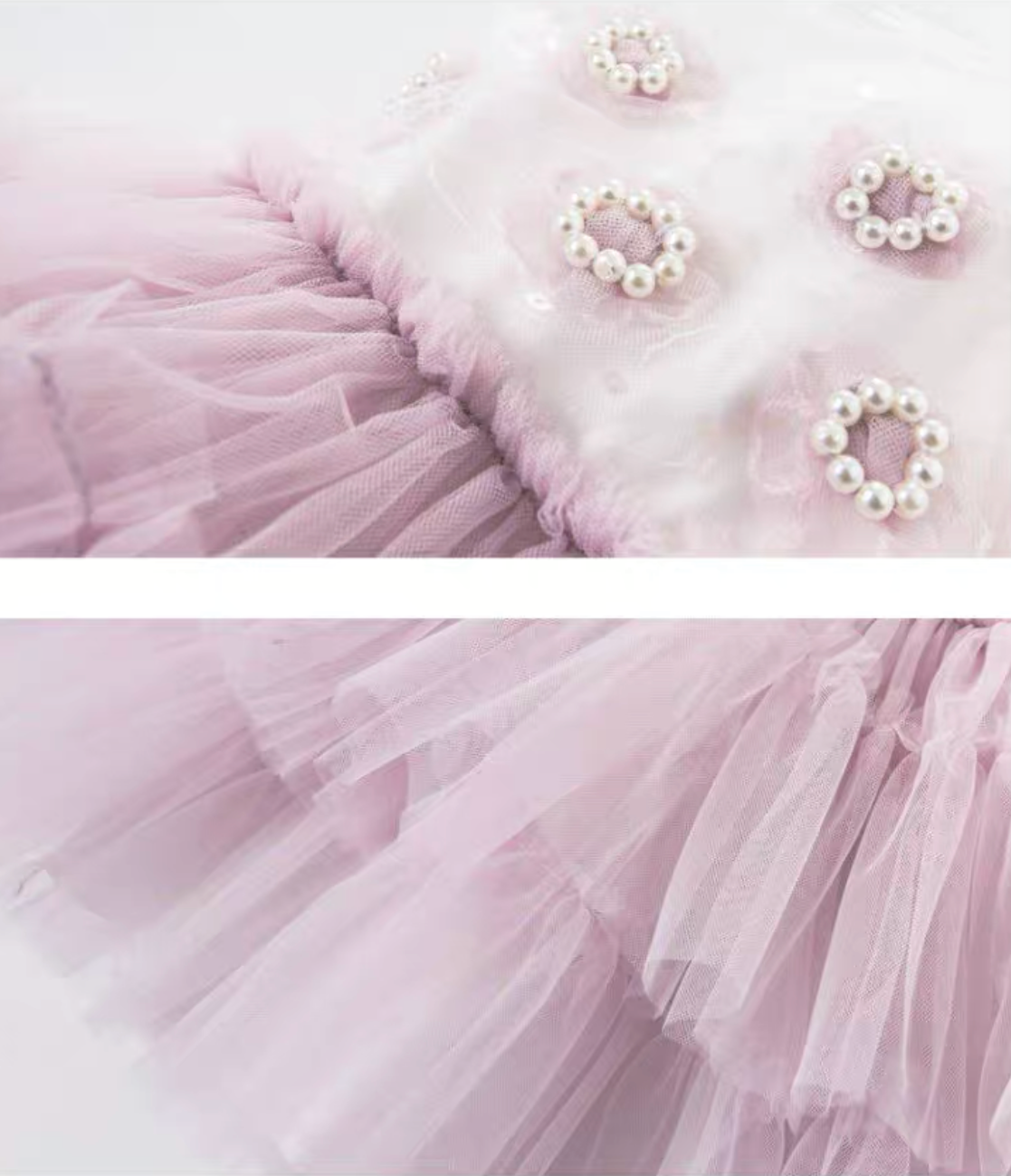 Robe de cérémonie en tulle et perles -robes et ensembles pour filles, bébés et garcons - MALOBY