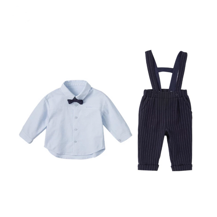 Ensemble garçon cérémonie chemise + noeud papillon + pantalon -robes et ensembles pour filles, bébés et garcons - MALOBY