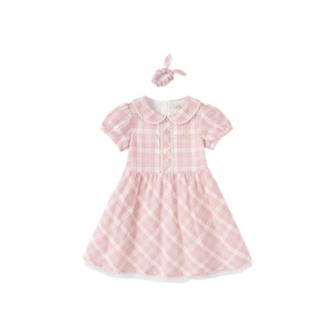 Robe à carreaux - Rose -robes et ensembles pour filles, bébés et garcons - MALOBY