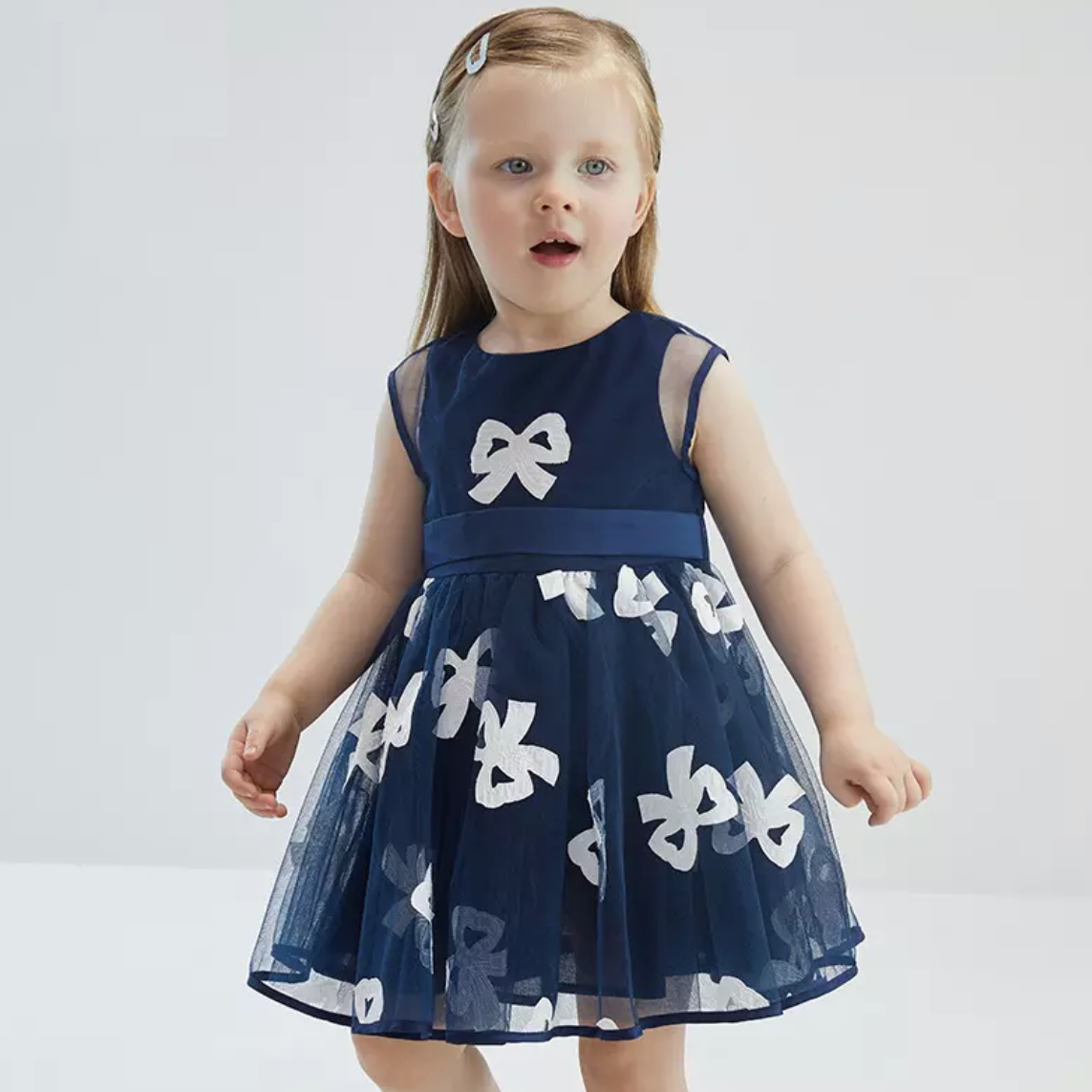 Robe en tulle - Marine Foncé -robes et ensembles pour filles, bébés et garcons - MALOBY