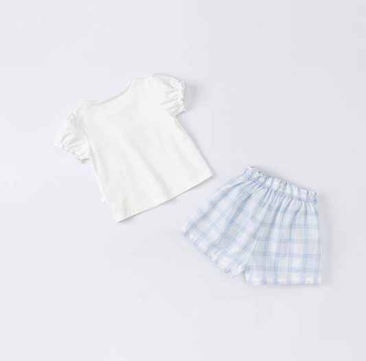 Ensemble T-Shirt et Short pour fille - Eté -robes et ensembles pour filles, bébés et garcons - MALOBY