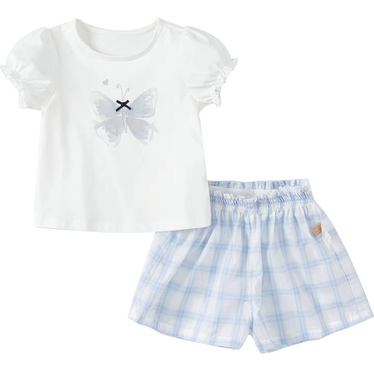 Ensemble T-Shirt et Short pour fille - Eté -robes et ensembles pour filles, bébés et garcons - MALOBY