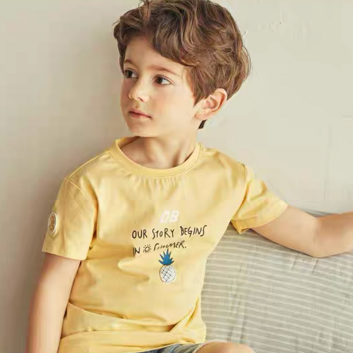 T-shirt deux saisons en pur coton- Garçon - vêtements pour enfants et Bebes - MALOBY