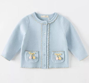 Cardigan à motif doré- Fille -robes et ensembles pour filles, bébés et garcons - MALOBY