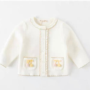 Cardigan à motif doré- Fille -robes et ensembles pour filles, bébés et garcons - MALOBY