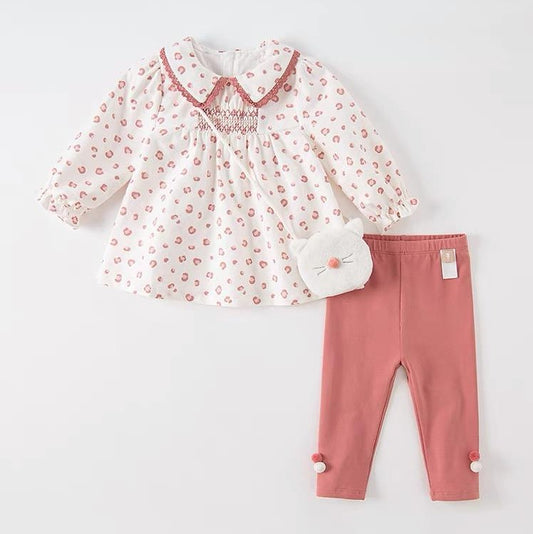 Ensemble 3 pièces Tunique+legging+Sac -robes et ensembles pour filles, bébés et garcons - MALOBY