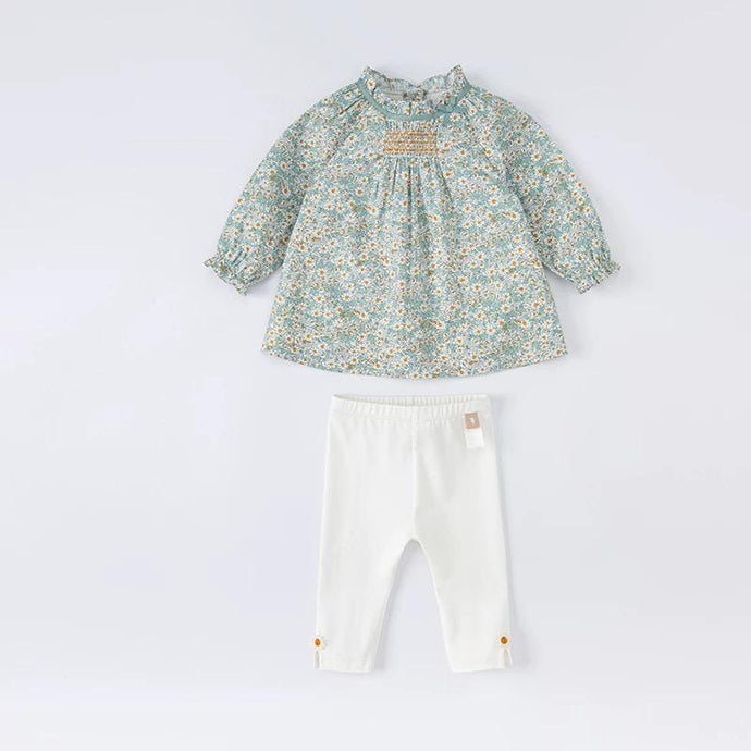 Ensemble Tunique à smoks+Leegging- fille -robes et ensembles pour filles, bébés et garcons - MALOBY