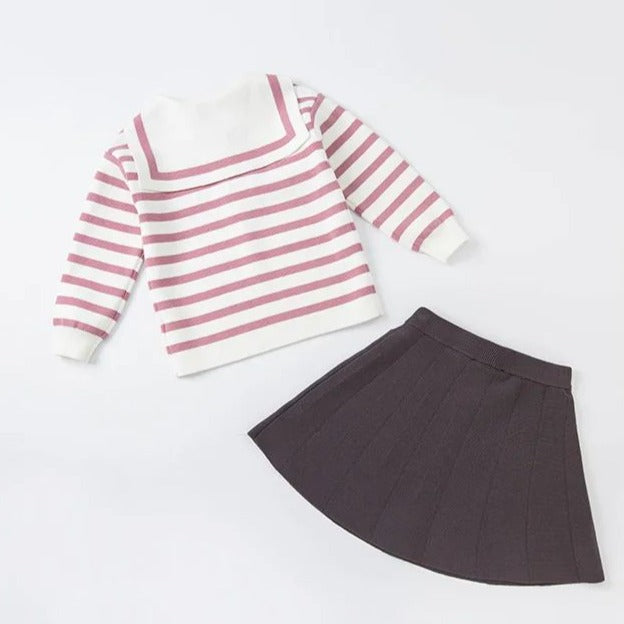 Ensemble jupe+pul mariniere -robes et ensembles pour filles, bébés et garcons - MALOBY