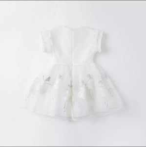 Robe de cérémonie Blanche -robes et ensembles pour filles, bébés et garcons - MALOBY