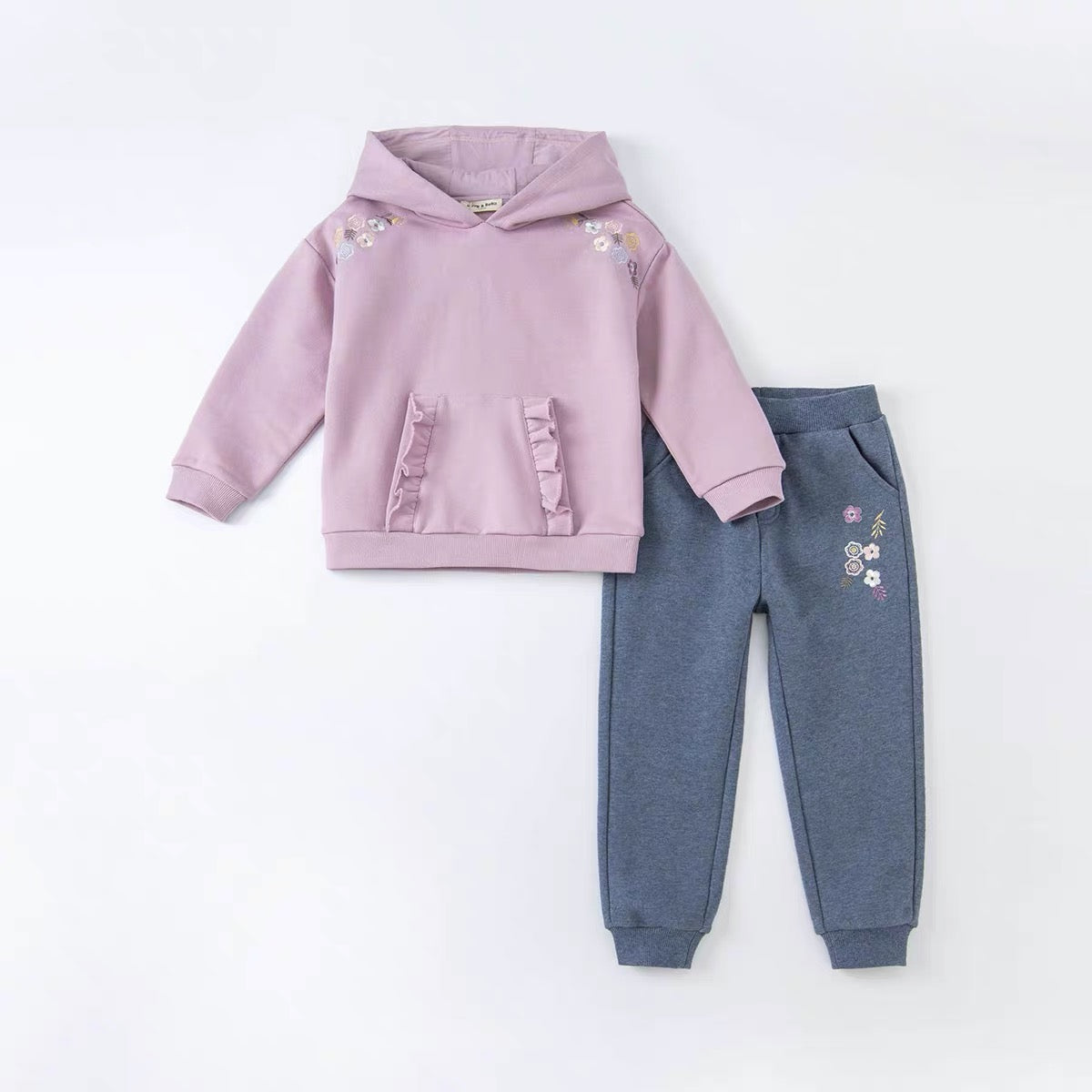 Ensemble jogging avec broderie-Fille -robes et ensembles pour filles, bébés et garcons - MALOBY