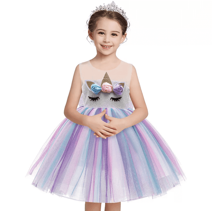 Jolie Robe Licorne pour Anniversaire -robes et ensembles pour filles, bébés et garcons - MALOBY