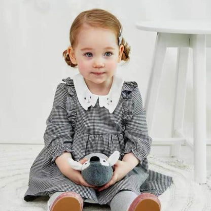 Robe à carreaux vichy fille manche longues -robes et ensembles pour filles, bébés et garcons - MALOBY