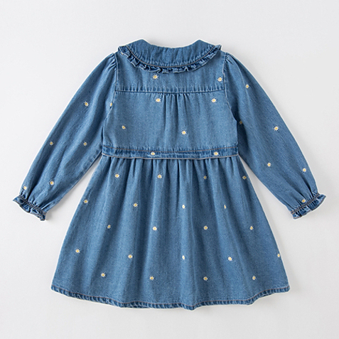 Robe en Jean manches longues-fille -robes et ensembles pour filles, bébés et garcons - MALOBY