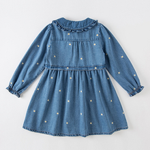 Charger l&#39;image dans la galerie, Robe en Jean manches longues-fille -robes et ensembles pour filles, bébés et garcons - MALOBY
