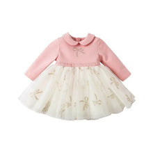 Charger l&#39;image dans la galerie, Robe de cérémonie brodée noeud papillon- Fille -robes et ensembles pour filles, bébés et garcons - MALOBY
